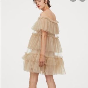 H&M tulle ruffled dress